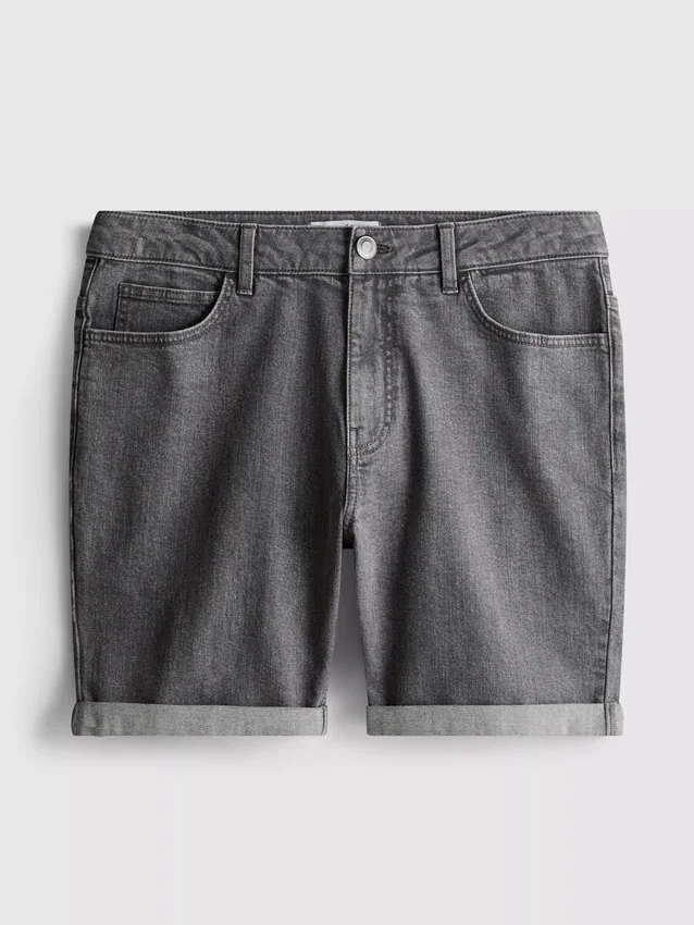 Slim-fit denimshorts med mellemhøj talje