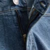 Slim-fit denimshorts med mellemhøj talje