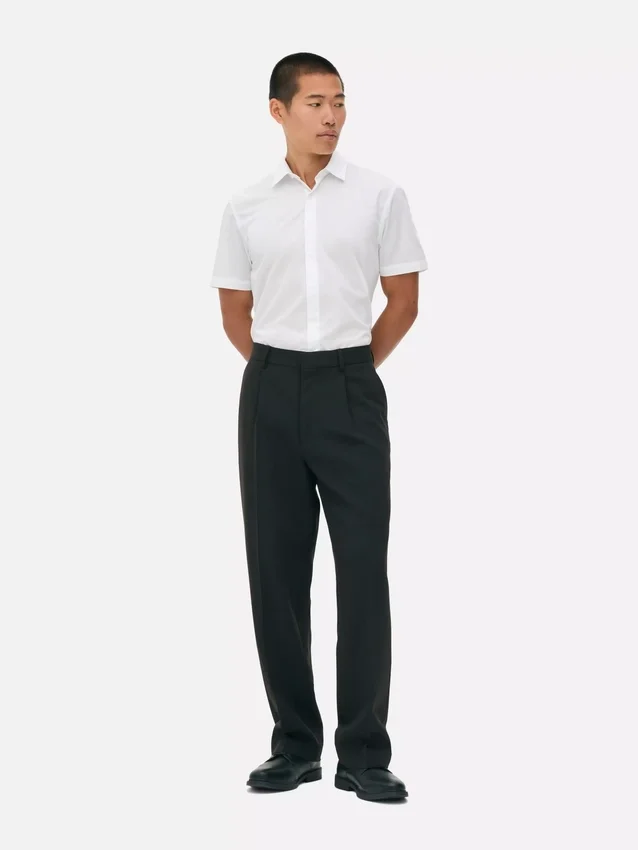 Slim fit-skjorte med korte ærmer