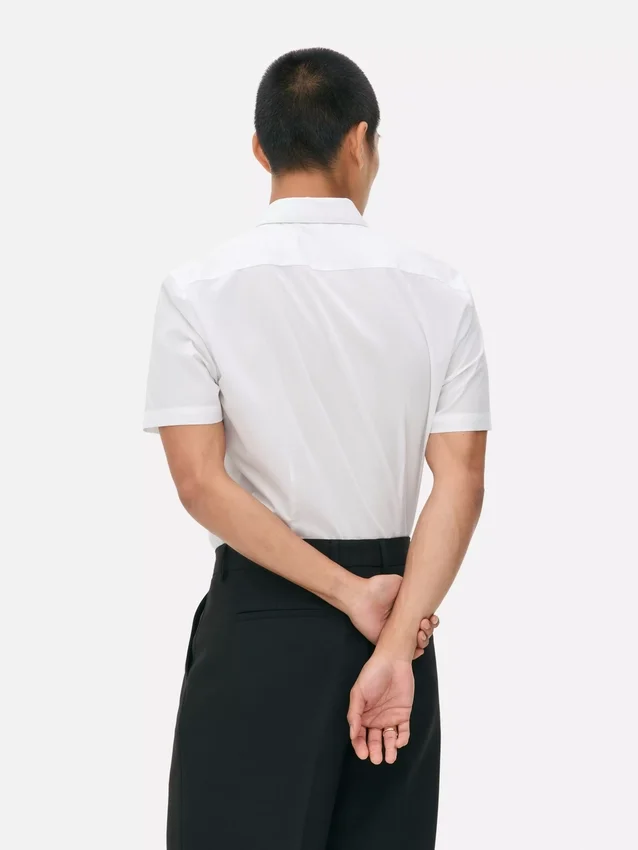 Slim fit-skjorte med korte ærmer