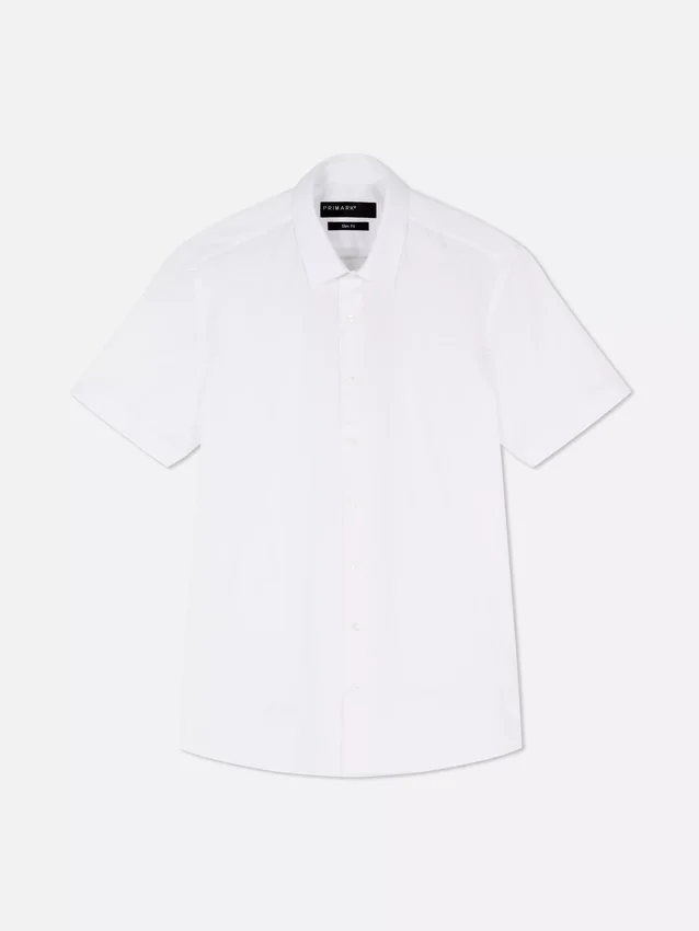 Slim fit-skjorte med korte ærmer