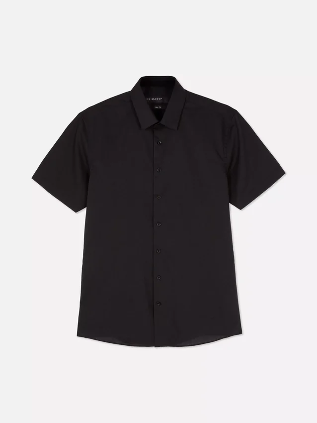 Slim fit-skjorte med korte ærmer
