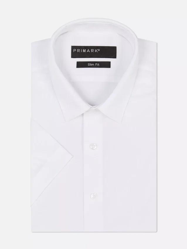 Slim fit-skjorte med korte ærmer