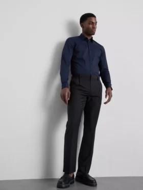 Slim fit stretch-skjorte med knapper