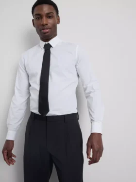 Slim fit stretch-skjorte med knapper