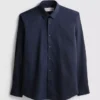 Slim fit stretch-skjorte med knapper