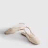 Slingback-ballerinasko med rhinestones