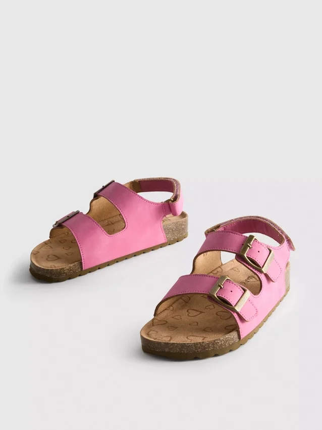 Slingback-sandaler med dobbelt spænde