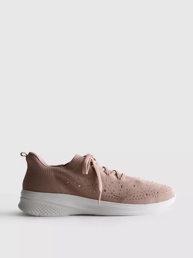 Slip-on-sneakers med diamanté-detaljer