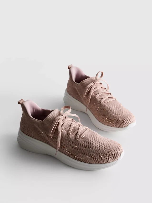 Slip-on-sneakers med diamanté-detaljer