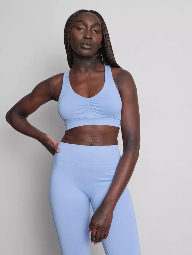 Sømløs aktiv crop top med stropper