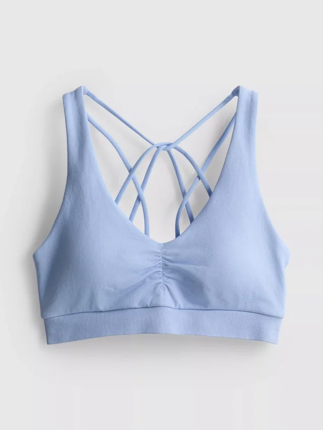 Sømløs aktiv crop top med stropper