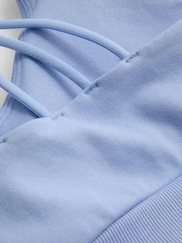 Sømløs aktiv crop top med stropper