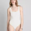 Sømløs bodysuit med firkantet halsudskæring