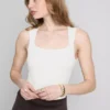 Sømløs bodysuit med firkantet halsudskæring