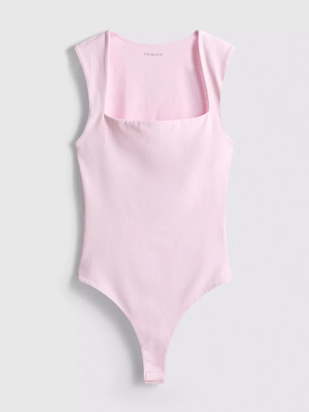 Sømløs bodysuit med firkantet halsudskæring