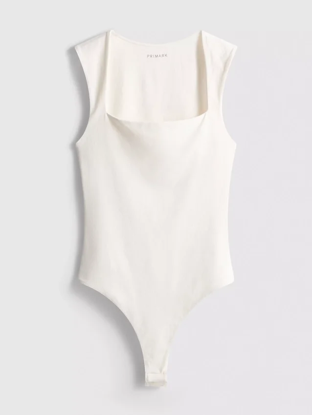 Sømløs bodysuit med firkantet halsudskæring