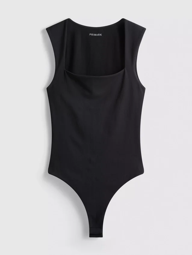 Sømløs bodysuit med firkantet halsudskæring