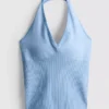 Sømløs halterneck-aktivtanktop