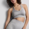 Sømløs, højglans aktiv crop top