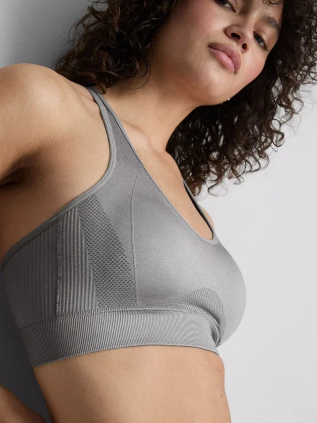 Sømløs, højglans aktiv crop top