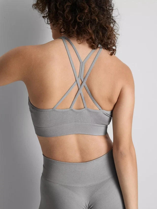 Sømløs, højglans aktiv crop top