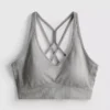 Sømløs, højglans aktiv crop top