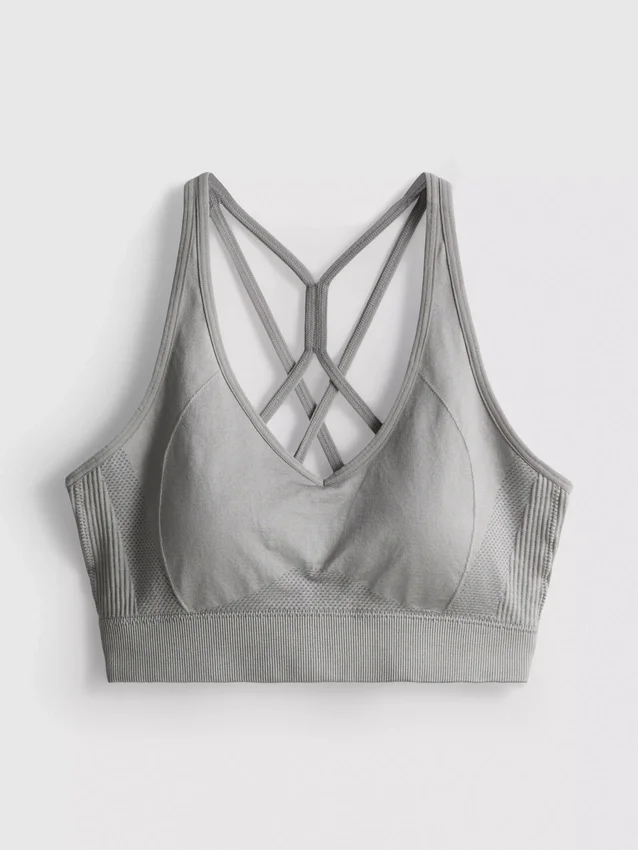 Sømløs, højglans aktiv crop top