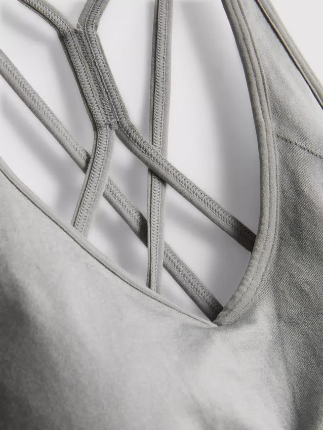 Sømløs, højglans aktiv crop top