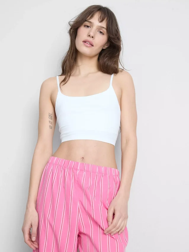 Sømløs, kort cami-top