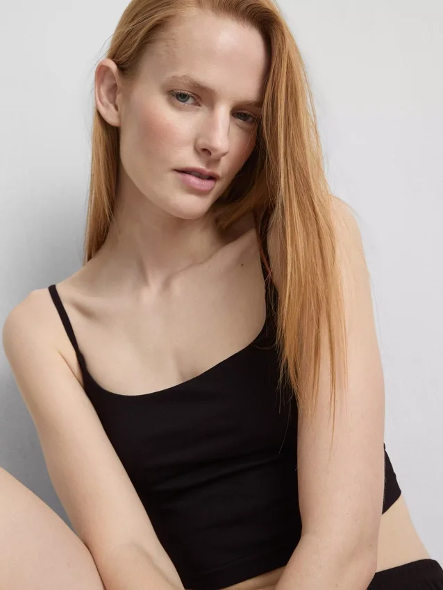 Sømløs, kort cami-top