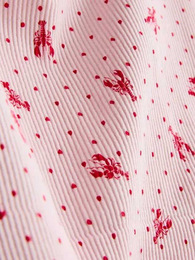 Sømløs, printet, kort pyjamasser-cami