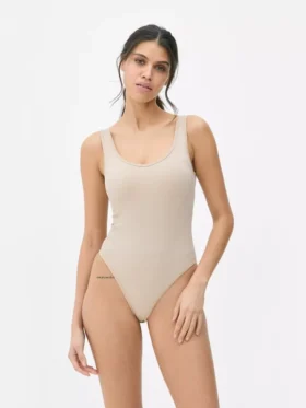 Sømløs ribbet bodysuit