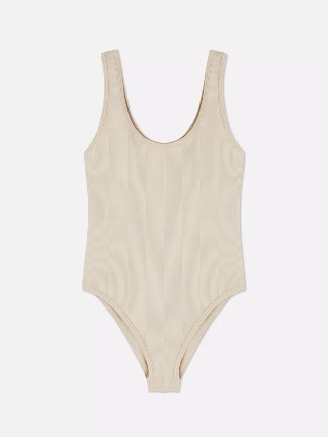 Sømløs ribbet bodysuit