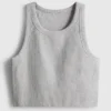 Sømløs, ribbet crop-top