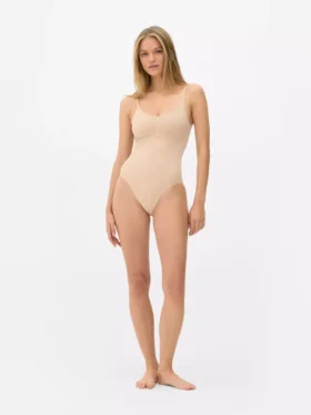 Sømløs Shapewear bodysuit med rund halsudskæring