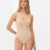 Sømløs Shapewear bodysuit med rund halsudskæring