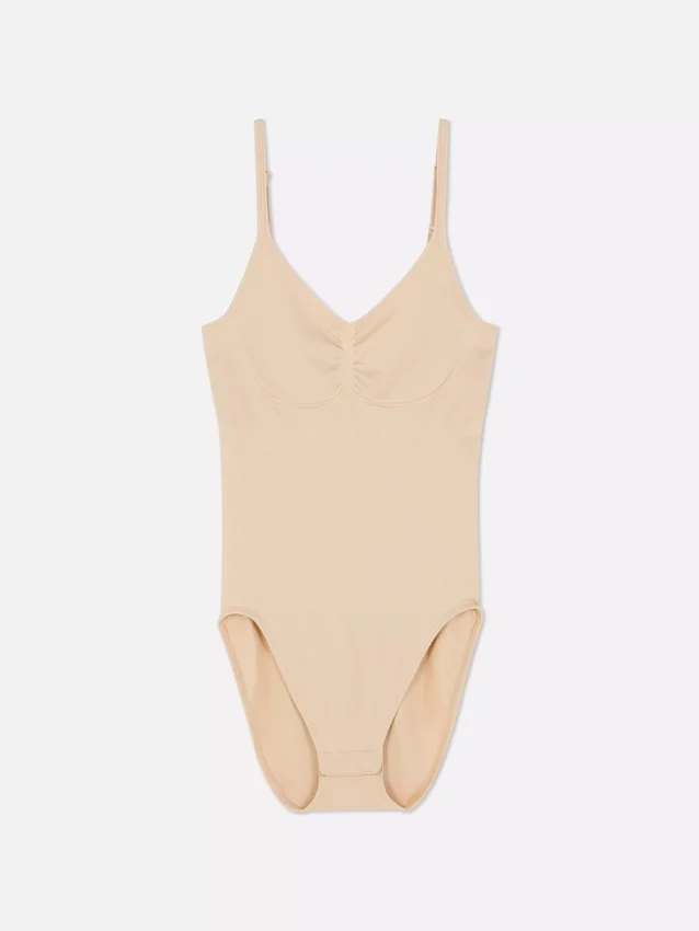 Sømløs Shapewear bodysuit med rund halsudskæring