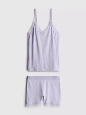 Sømløse pyjamasser med kort top og shorts
