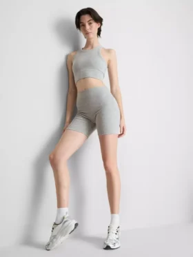 Sømløse ribstrikkede sportshorts