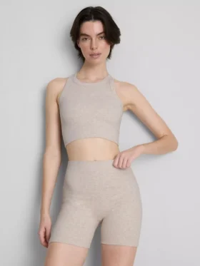 Sømløse ribstrikkede sportshorts