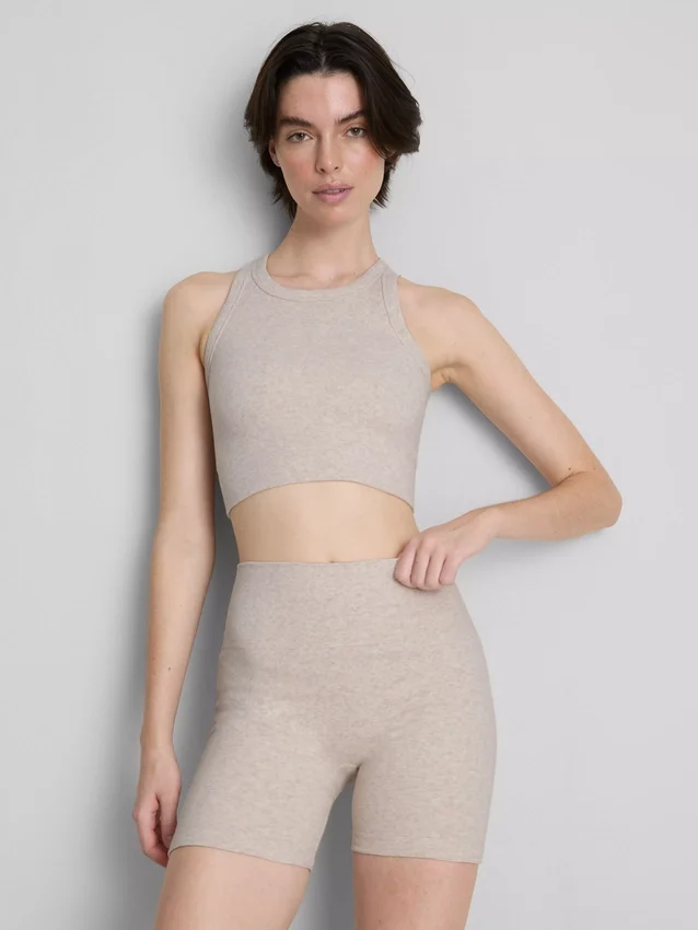 Sømløse ribstrikkede sportshorts