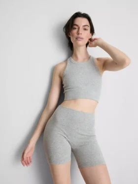 Sømløse ribstrikkede sportshorts