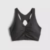 Smørblød, rynket aktiv crop-top