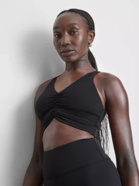 Smørblødt, rynket crop-top