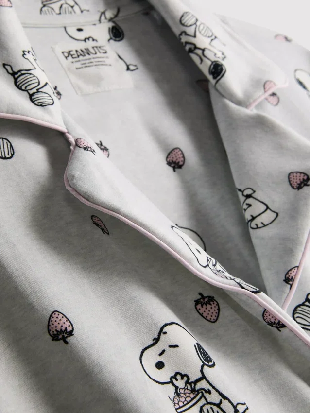 Snoopy-pyjamasser i boyfriend-stil med grafisk print