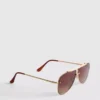 Solbriller i aviator-stil af metal
