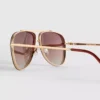 Solbriller i aviator-stil af metal