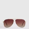 Solbriller i aviator-stil af metal