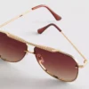 Solbriller i aviator-stil af metal